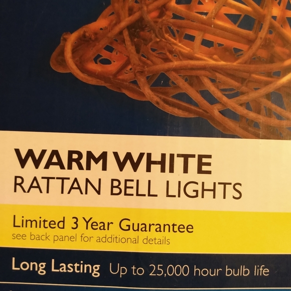 Phillips rattan bell warm string lights 2 NIB - Picture 5 of 8